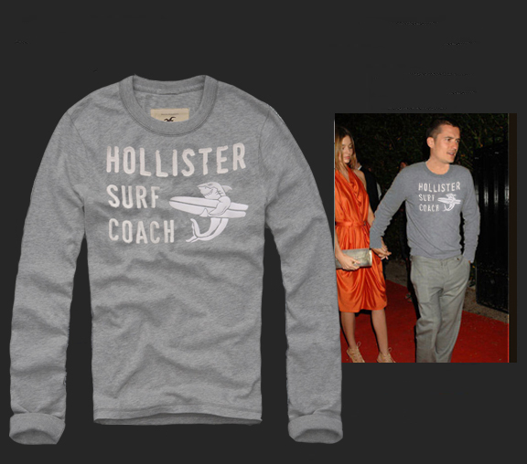 Hollister Hombres De Cuello Redondo Largo Remera HCO3793